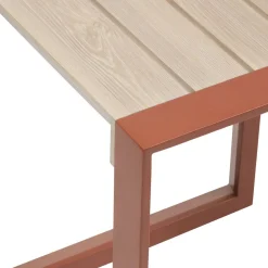 Table d'appoint de jardin carrée ALLURE Lin / Acajou