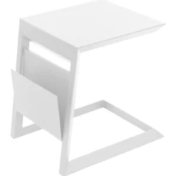 Table d'appoint de jardin carrée ALLURE Blanc