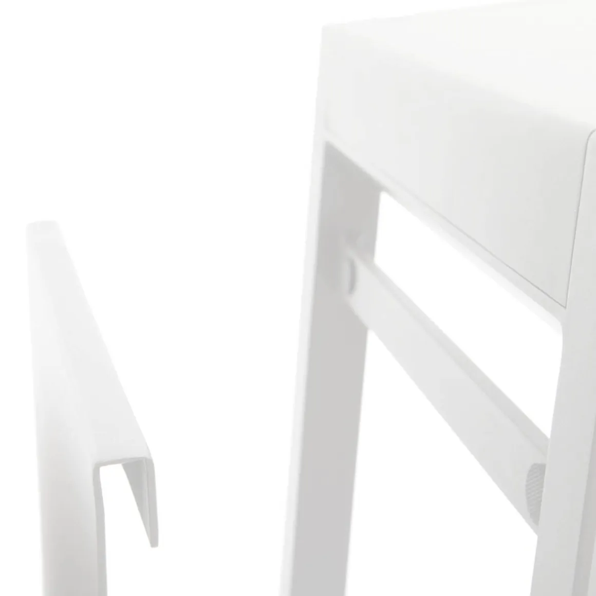 Table d'appoint de jardin carrée ALLURE Blanc
