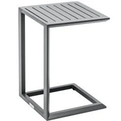 Table d'appoint de jardin carré EVASION Graphite
