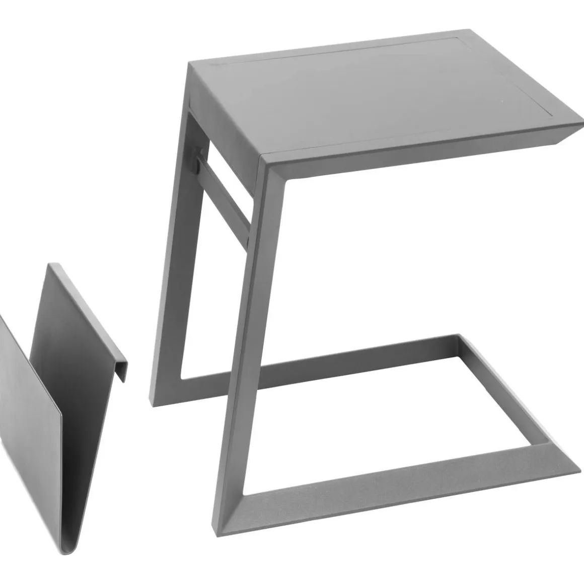 Table d'appoint de jardin carrée ALLURE Graphite