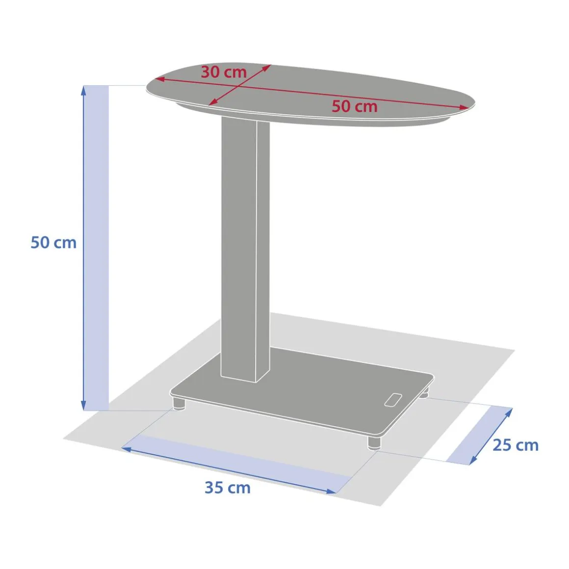 Table d'appoint de jardin ovale VENUZIA Café