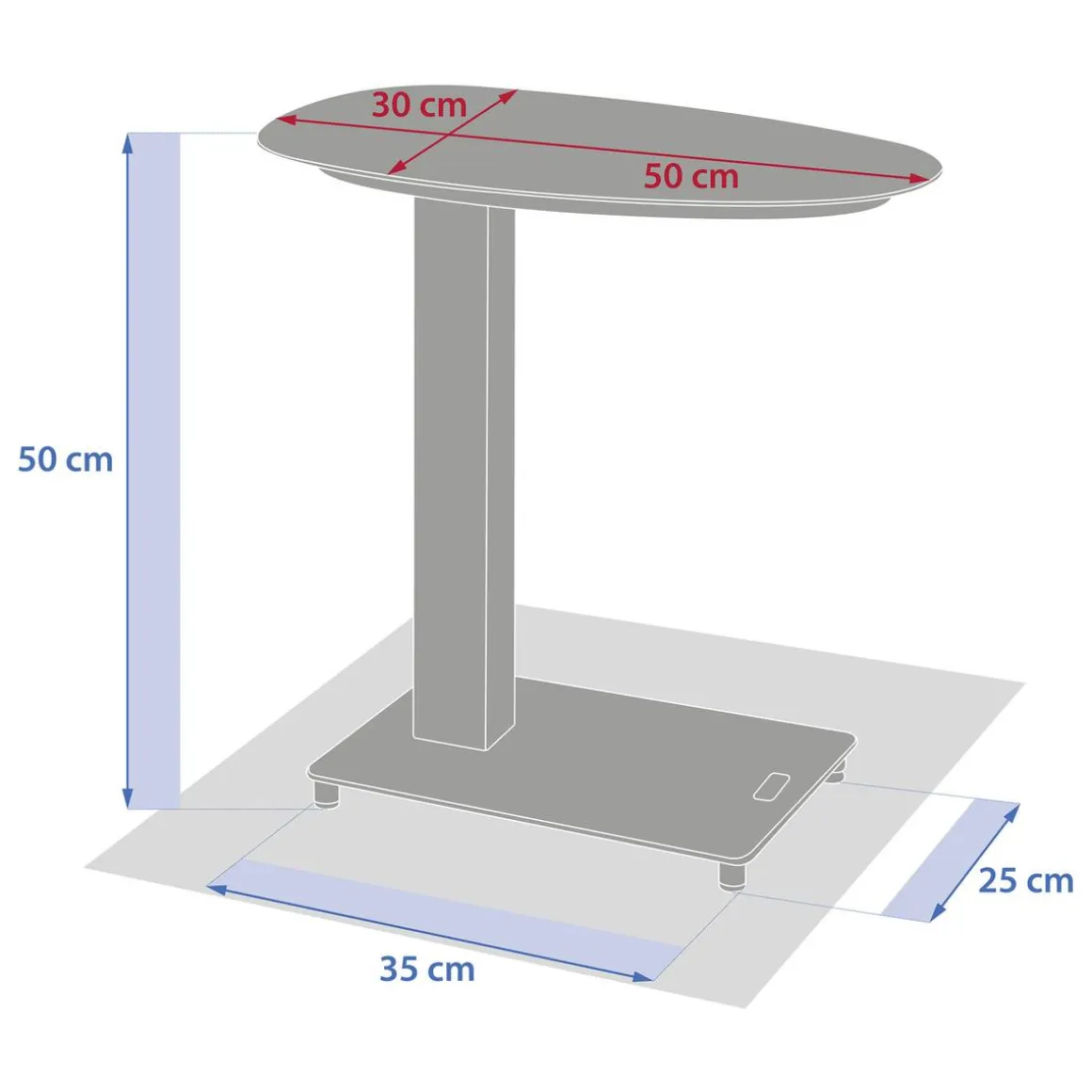 Table d'appoint de jardin ovale VENUZIA Avoine