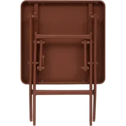 Table d'appoint de jardin pliante carrée GREENSBORO Acajou
