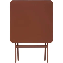 Table d'appoint de jardin pliante carrée GREENSBORO Acajou