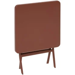 Table d'appoint de jardin pliante carrée GREENSBORO Acajou