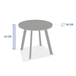 Table d'appoint de jardin rond SAONA Café