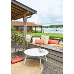 Table d'appoint de jardin ronde SAONA Blanc