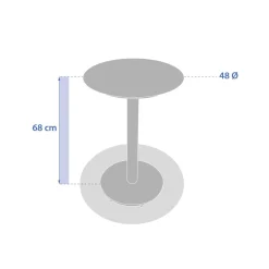 Table d'appoint de jardin ronde OLIMIO Avoine