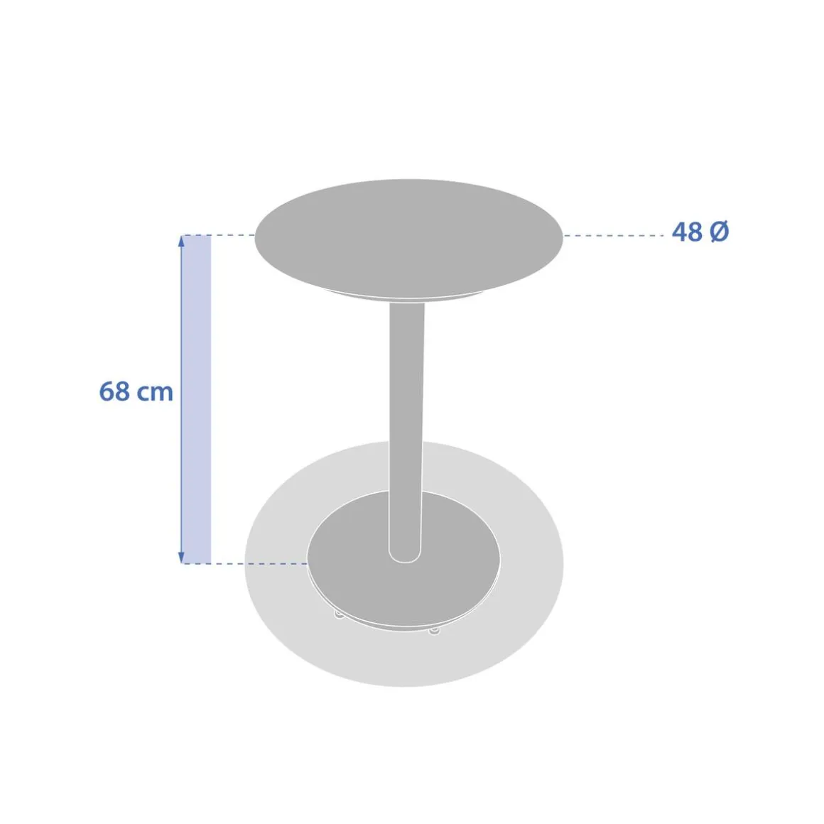 Table d'appoint de jardin ronde OLIMIO Avoine