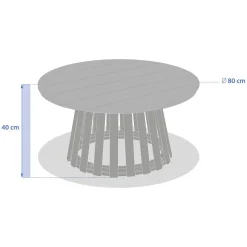 Table d'appoint de jardin ronde OSUNA Acacia