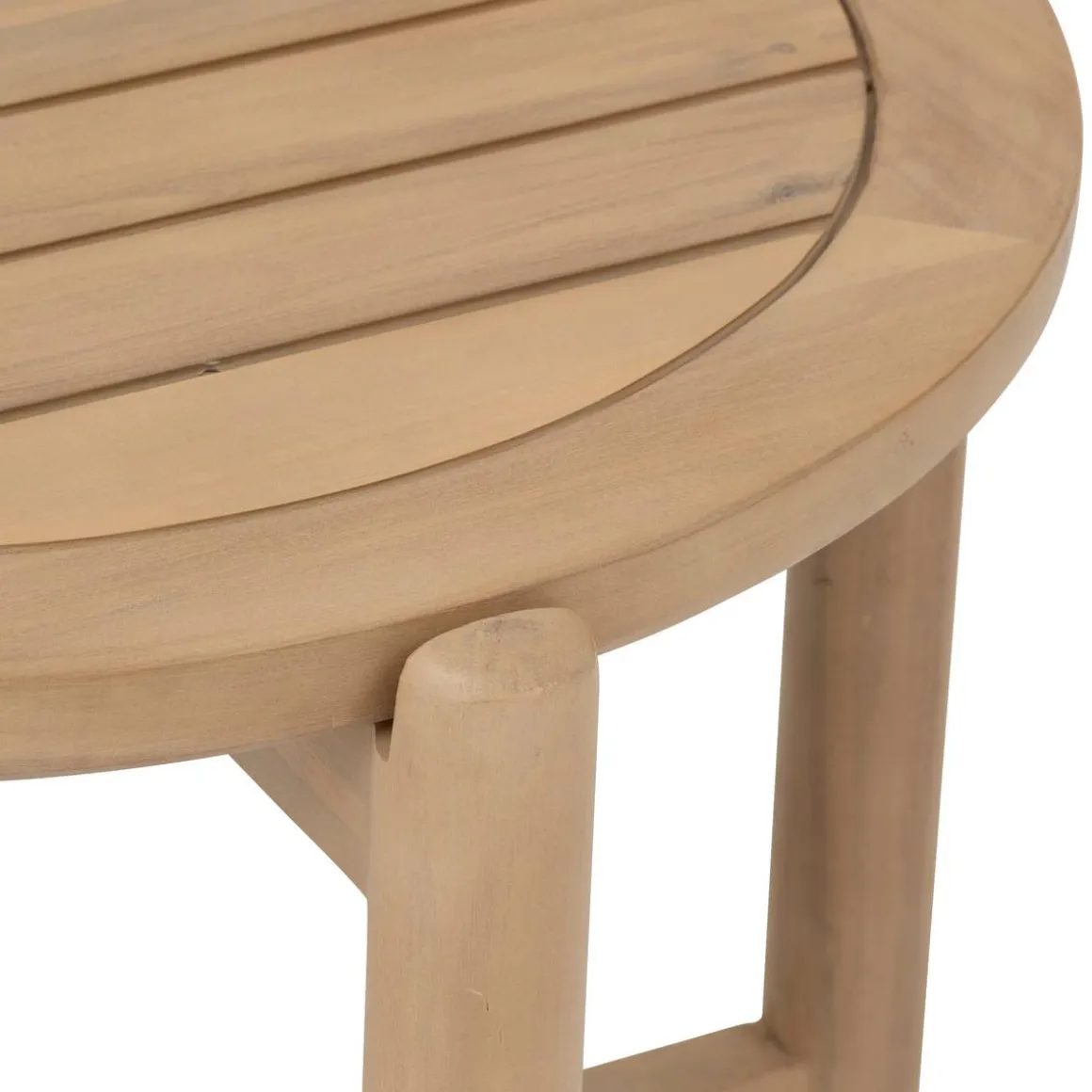 Table d'appoint de jardin ronde DEONA Acacia