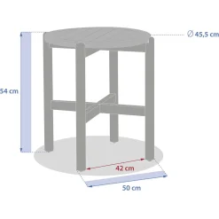 Table d'appoint de jardin ronde DEONA Acacia