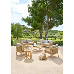 Table d'appoint de jardin ronde PAPOUASIE Acacia