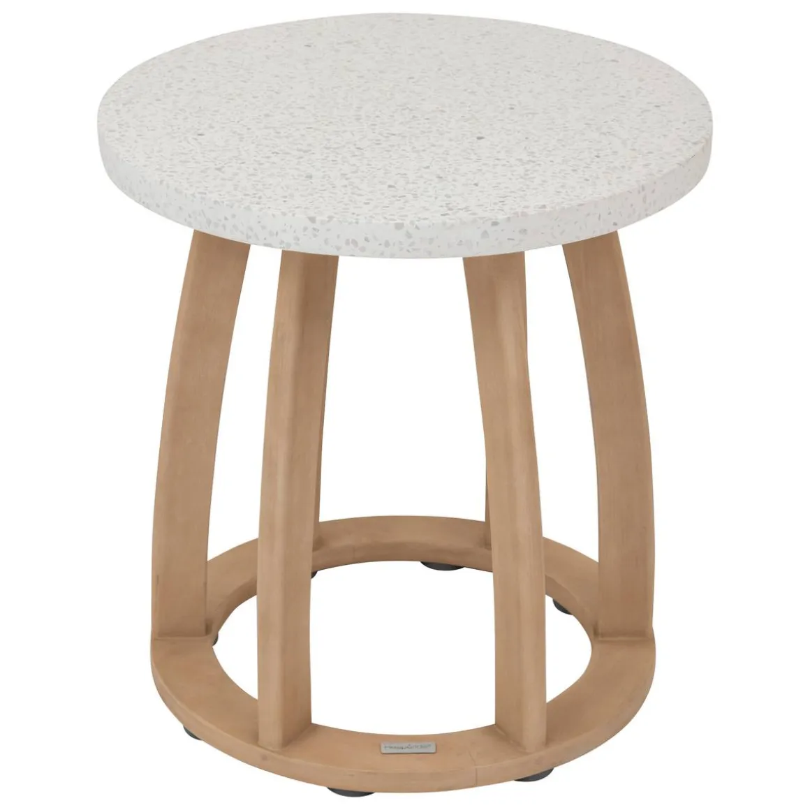 Table d'appoint de jardin ronde LEMINDO Eucalyptus