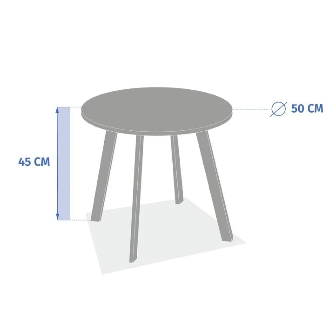 Table d'appoint de jardin rond SAONA Vert laurier