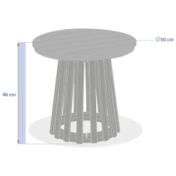 Table d'appoint de jardin ronde OSUNA Acacia