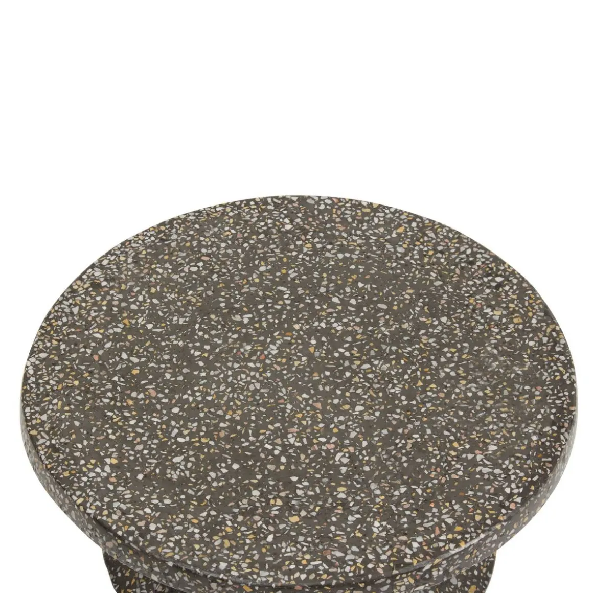 Table d'appoint de jardin ronde ALTURIO Noir