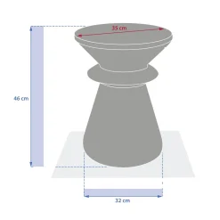 Table d'appoint de jardin ronde ALTURIO Noir