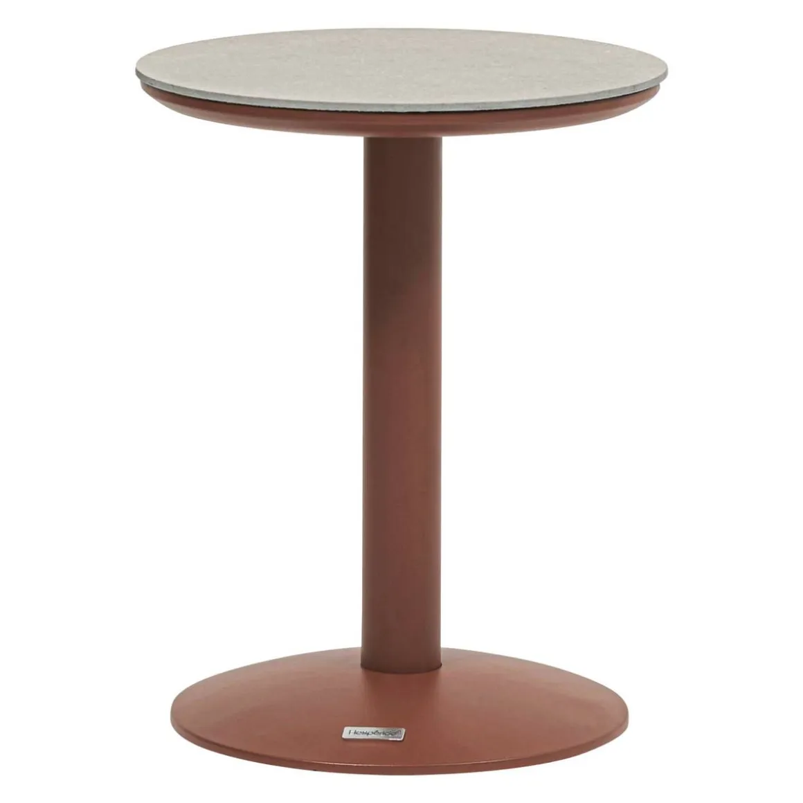 Table d'appoint de jardin ronde SOLETIA Acajou