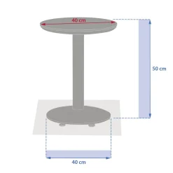 Table d'appoint de jardin ronde SOLETIA Vert laurier