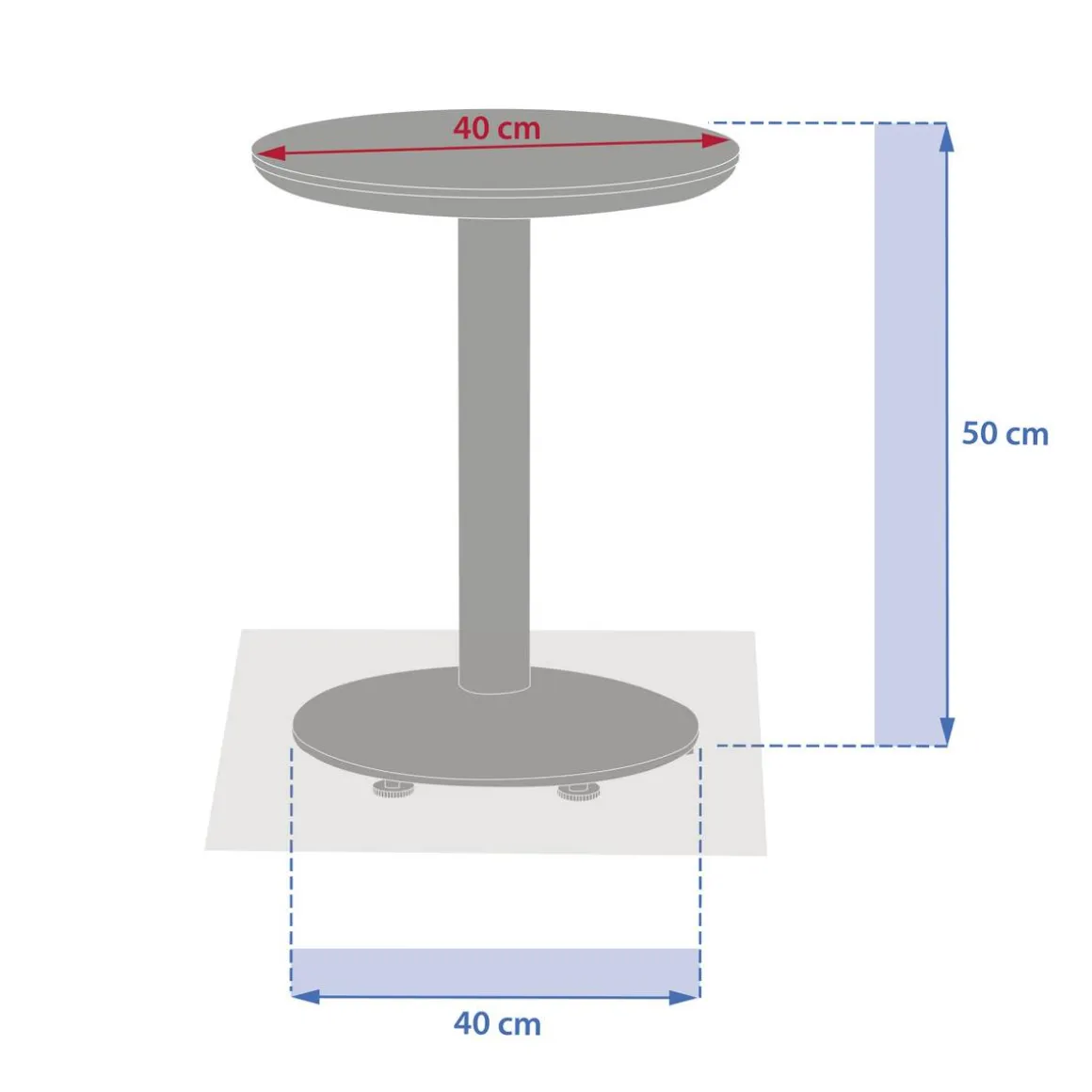 Table d'appoint de jardin ronde SOLETIA Argile
