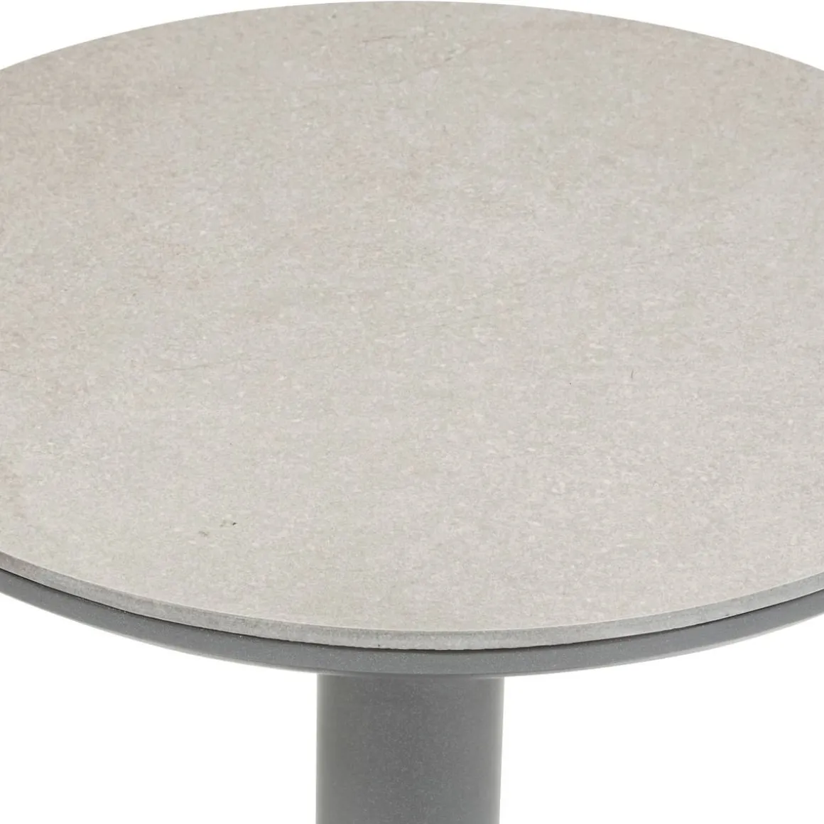 Table d'appoint de jardin ronde SOLETIA Graphite