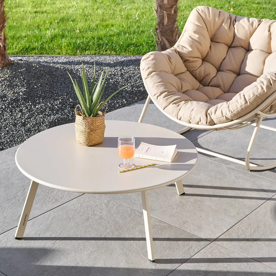 Table d'appoint de jardin ronde SAONA Argile