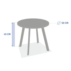 Table d'appoint de jardin ronde SAONA Acajou