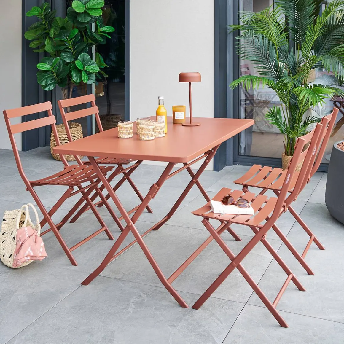 Table de balcon pliante GREENSBORO Acajou