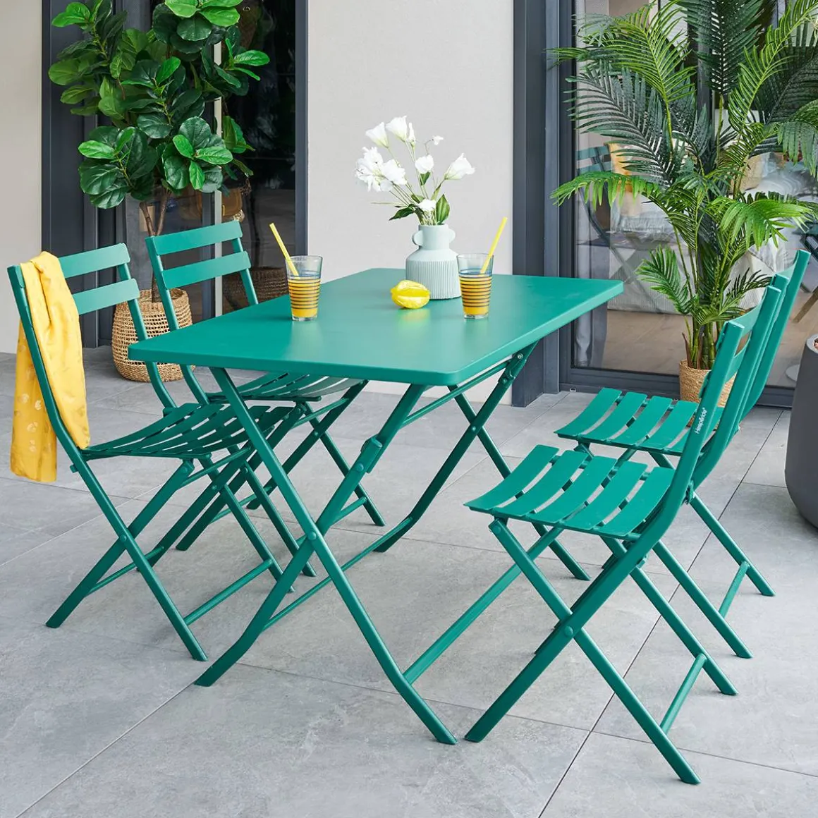Table de balcon pliante GREENSBORO Vert Opale