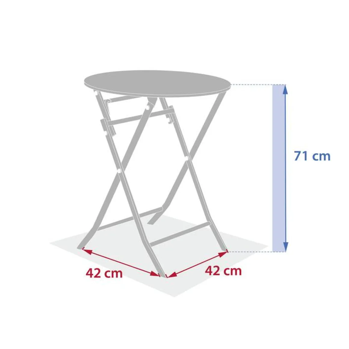 Table de balcon pliante GREENSBORO Vert Opale