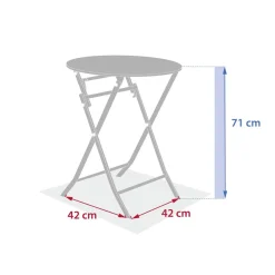 Table de balcon pliante GREENSBORO Vert Opale