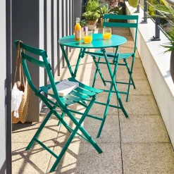 Table de balcon pliante GREENSBORO Vert Opale