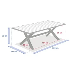 Table de jardin AXIOME Honey & Graphite