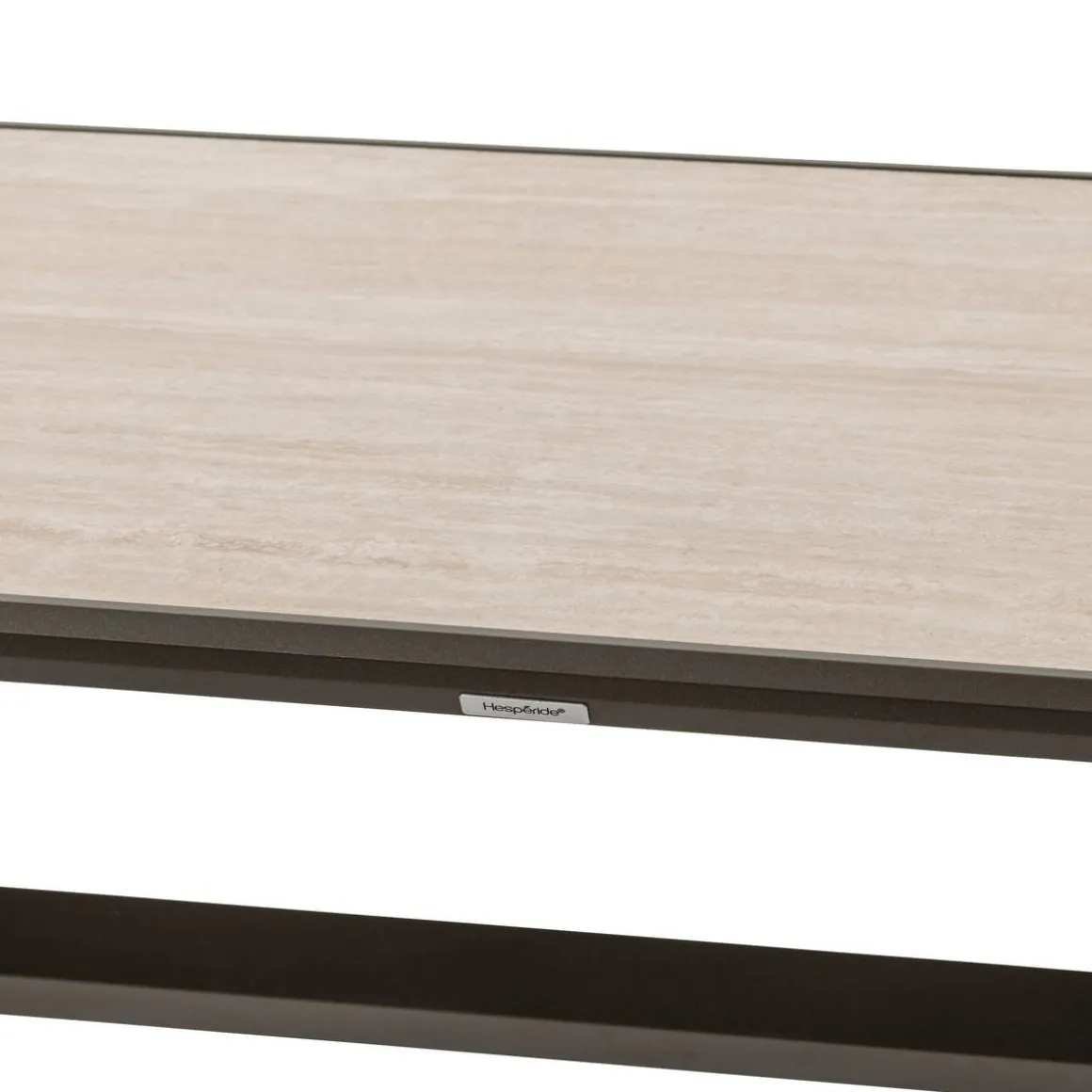 Table de jardin AXIOME Vanille & Marron