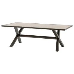 Table de jardin AXIOME Vanille & Marron