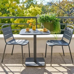 Table de jardin carrée ALEGORIA Graphite