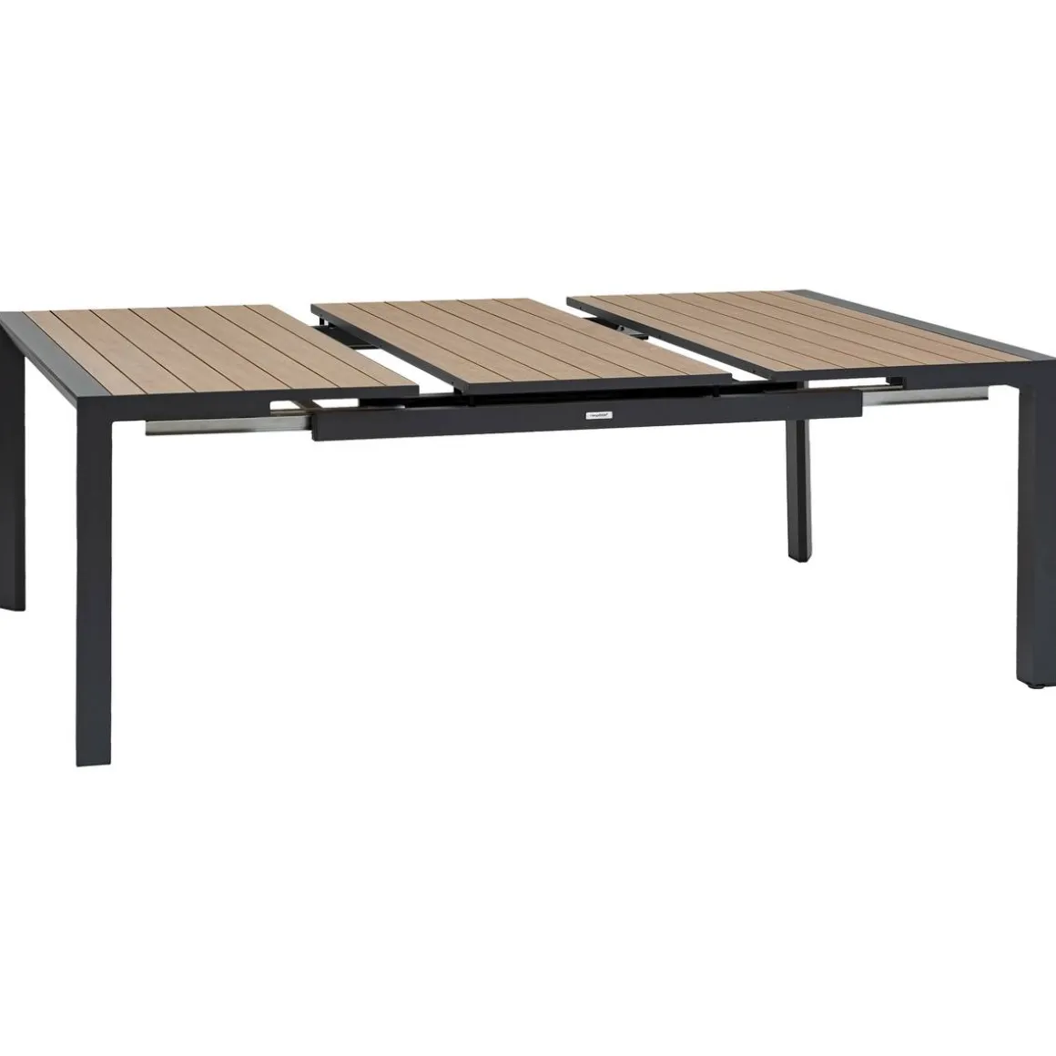 Table de jardin carré EVASION Effet bois Honey / Graphite