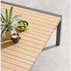 Table de jardin carré EVASION Lin / Argile