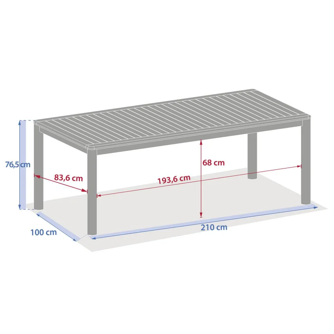 Table de jardin DEONA Acacia