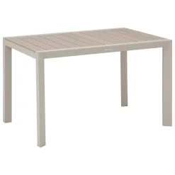 Table de jardin Effet bois Lin / Argile