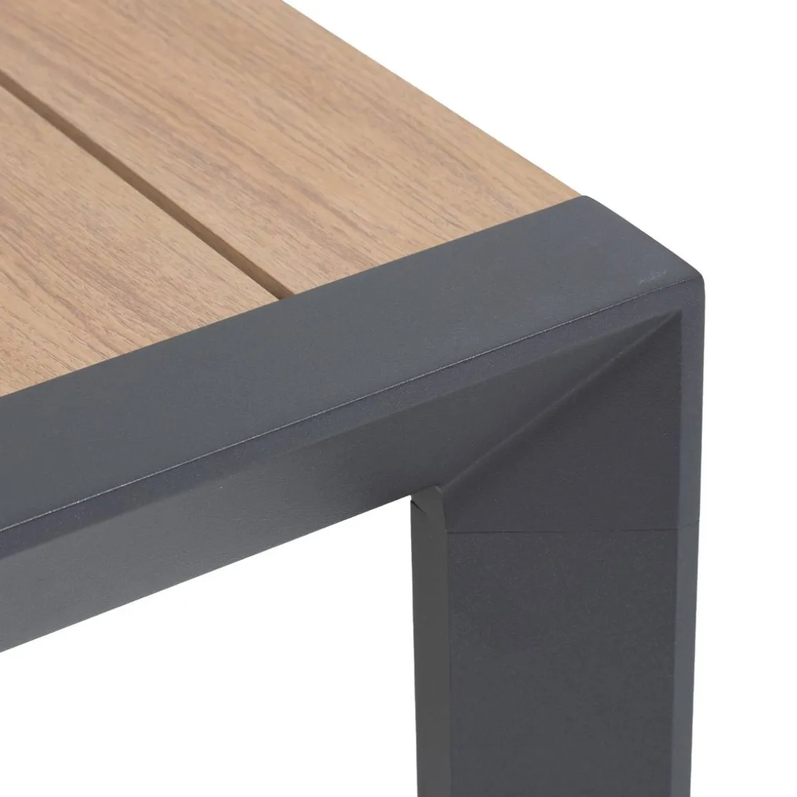 Table de jardin EVASION Effet bois Honey / Graphite