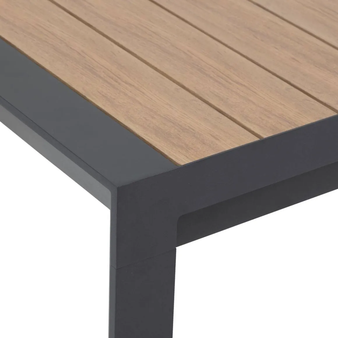 Table de jardin EVASION Effet bois Honey / Graphite