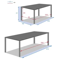 Table de jardin EVASION Lin / Argile