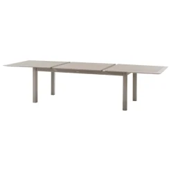Table de jardin extensible ALLURE Effet bois grège & Avoine