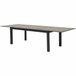 Table de jardin extensible ALLURE Effet bois muscade & Graphite