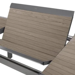 Table de jardin extensible ALLURE Effet bois muscade & Graphite