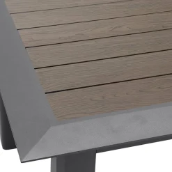 Table de jardin extensible ALLURE Effet bois muscade & Graphite