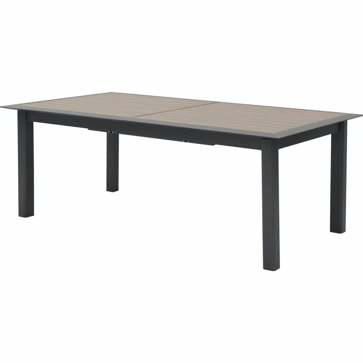 Table de jardin extensible ALLURE Effet bois muscade & Graphite
